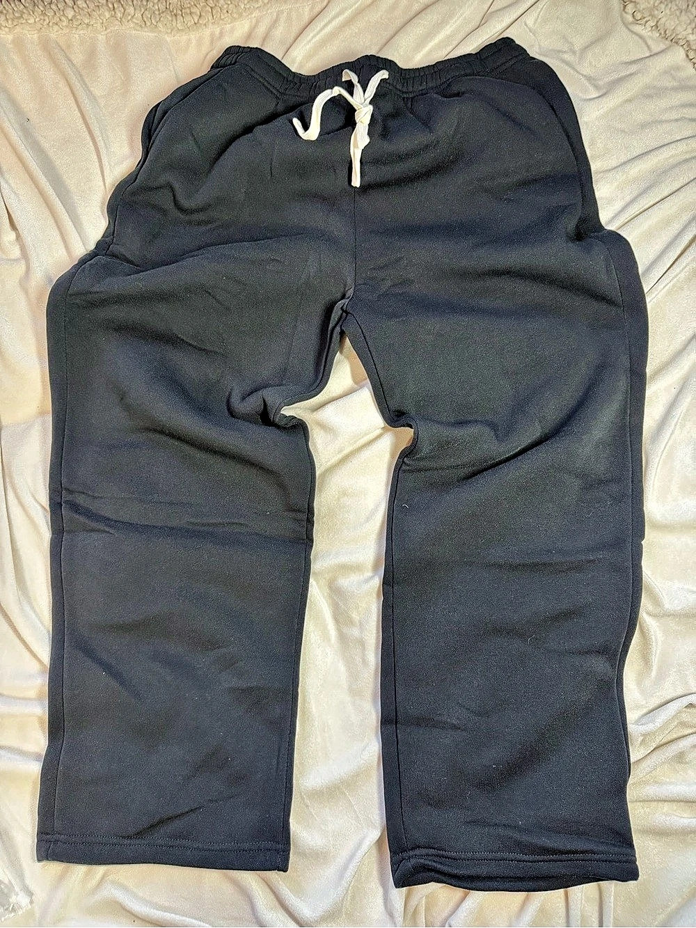Black Polyester Jogger Pants Size Large Like New